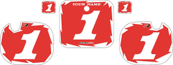 1984 Honda CR250 Pre-Printed Backgrounds Red - White Shock Series by FactoryRide 1984 Honda CR250 Pre-Printed Backgrounds Red - White Shock Series by FactoryRide