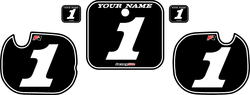 1984 Honda CR250 Pre-Printed Backgrounds Black - White Pinstripe by FactoryRide 1984 Honda CR250 Pre-Printed Backgrounds Black - White Pinstripe by FactoryRide