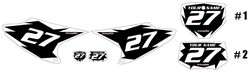 2008-2014-Honda CRF150 F Custom Black Pre-Printed Background - White Shock Series by Factory Ride 2008-2014-Honda CRF150 F Custom Black Pre-Printed Background - White Shock Series by Factory Ride