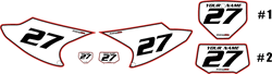 2008-2014 Honda CRF150-F Pre-Printed Backgrounds White - Red Pro Pinstripe by FactoryRide 2008-2014 Honda CRF150-F Pre-Printed Backgrounds White - Red Pro Pinstripe by FactoryRide