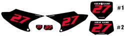 2008-2014-Honda CRF150 F Custom Pre-Printed Background Black - Red Numbers by Factory Ride 2008-2014-Honda CRF150 F Custom Pre-Printed Background Black - Red Numbers by Factory Ride