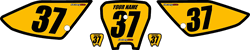 2004-2010 Honda CRF100 Pre-Printed Backgrounds Yellow - Black Bold Pinstripe by FactoryRide 2004-2010 Honda CRF100 Pre-Printed Backgrounds Yellow - Black Bold Pinstripe by FactoryRide