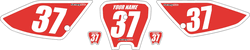 2004-2010 Honda CRF100 Custom Pre-Printed Background Red - White Bold Pinstripe by Factory Ride 2004-2010 Honda CRF100 Custom Pre-Printed Background Red - White Bold Pinstripe by Factory Ride