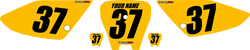 2004-2010 Honda CRF100 Pre-Printed Backgrounds Yellow - Black Numbers by FactoryRide 2004-2010 Honda CRF100 Pre-Printed Backgrounds Yellow - Black Numbers by FactoryRide