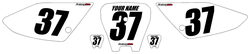2004-2010 Honda CRF100 Custom White Pre-Printed Background - Black Numbers by Factory Ride 2004-2010 Honda CRF100 Custom White Pre-Printed Background - Black Numbers by Factory Ride