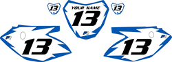 2008-2023 Yamaha TTR110 Pre-Printed Backgrounds White - Blue Shock Series by FactoryRide 2008-2023 Yamaha TTR110 Pre-Printed Backgrounds White - Blue Shock Series by FactoryRide