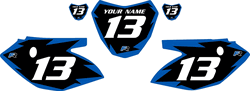 2008-2023 Yamaha TTR110 Pre-Printed Backgrounds Black - Blue Shock Series by FactoryRide 2008-2023 Yamaha TTR110 Pre-Printed Backgrounds Black - Blue Shock Series by FactoryRide