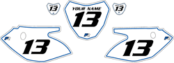 2008-2023 Yamaha TTR110 Pre-Printed Backgrounds White - Blue Pinstripe by FactoryRide 2008-2023 Yamaha TTR110 Pre-Printed Backgrounds White - Blue Pinstripe by FactoryRide