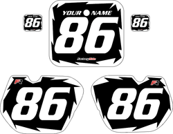 1985-1986 Honda CR500 Pre-Printed Backgrounds Black - White Shock Series by FactoryRide 1985-1986 Honda CR500 Pre-Printed Backgrounds Black - White Shock Series by FactoryRide