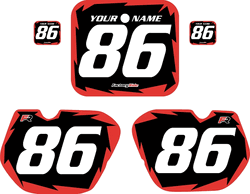 1985-1986 Honda CR500 Pre-Printed Backgrounds Black - Red Shock Series by FactoryRide 1985-1986 Honda CR500 Pre-Printed Backgrounds Black - Red Shock Series by FactoryRide