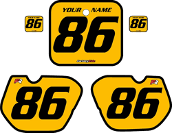 1985-1986 Honda CR500 Pre-Printed Backgrounds Yellow - Black Bold Pinstripe by FactoryRide 1985-1986 Honda CR500 Pre-Printed Backgrounds Yellow - Black Bold Pinstripe by FactoryRide