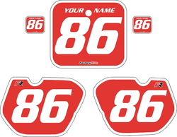 1985-1986 Honda CR500 Pre-Printed Backgrounds Red - White Bold Pinstripe by FactoryRide 1985-1986 Honda CR500 Pre-Printed Backgrounds Red - White Bold Pinstripe by FactoryRide