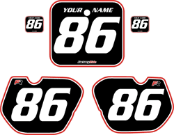 1985-1986 Honda CR500 Pre-Printed Backgrounds Black - Red Pro Pinstripe by FactoryRide 1985-1986 Honda CR500 Pre-Printed Backgrounds Black - Red Pro Pinstripe by FactoryRide