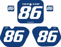 1985-1986 Honda CR500 Blue Pre-Printed Backgrounds - White Numbers by FactoryRide 1985-1986 Honda CR500 Blue Pre-Printed Backgrounds - White Numbers by FactoryRide