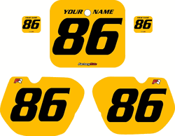 1985-1986 Honda CR500 Pre-Printed Backgrounds Yellow - Black Numbers by FactoryRide 1985-1986 Honda CR500 Pre-Printed Backgrounds Yellow - Black Numbers by FactoryRide