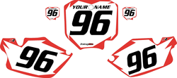 1996-2002 Honda CR80 White Pre-Printed Background - Red Shock Series by FactoryRide 1996-2002 Honda CR80 White Pre-Printed Background - Red Shock Series by FactoryRide