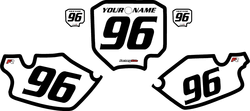 1996-2002 Honda CR80 White Pre-Printed Background - Black Bold Pinstripe by FactoryRide 1996-2002 Honda CR80 White Pre-Printed Background - Black Bold Pinstripe by FactoryRide