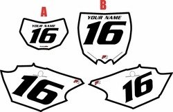 Yamaha WR250F 2015-2019 White Pre-Printed Backgrounds - Black Bold Pinstripe by FactoryRide Yamaha WR250F 2015-2019 White Pre-Printed Backgrounds - Black Bold Pinstripe by FactoryRide
