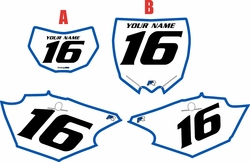 Yamaha WR250F 2015-2019 White Pre-Printed Backgrounds - Blue Bold Pinstripe by FactoryRide Yamaha WR250F 2015-2019 White Pre-Printed Backgrounds - Blue Bold Pinstripe by FactoryRide