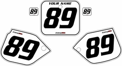 1989-1990 Honda CR125 Custom White Pre-Printed Background - Black Pinstripe by Factory Ride 1989-1990 Honda CR125 Custom White Pre-Printed Background - Black Pinstripe by Factory Ride