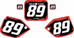 1989-1990 Honda CR500 Pre-Printed Backgrounds Black - Red Shock Series by FactoryRide 1989-1990 Honda CR500 Pre-Printed Backgrounds Black - Red Shock Series by FactoryRide