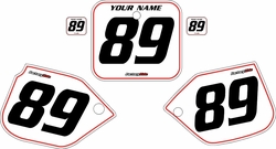 1989-1990 Honda CR500 Pre-Printed Backgrounds White - Red Pinstripe by FactoryRide 1989-1990 Honda CR500 Pre-Printed Backgrounds White - Red Pinstripe by FactoryRide