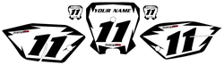 2011-2016 Honda CRF100 White Pre-Printed Background - Black Shock Series by FactoryRide 2011-2016 Honda CRF100 White Pre-Printed Background - Black Shock Series by FactoryRide