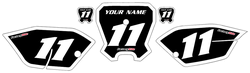 2011-2016 Honda CRF100 Black Pre-Printed Background - White Bold Pinstripe by FactoryRide 2011-2016 Honda CRF100 Black Pre-Printed Background - White Bold Pinstripe by FactoryRide