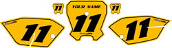 2011-2016 Honda CRF100 Pre-Printed Backgrounds Yellow - Black Pinstripe by FactoryRide 2011-2016 Honda CRF100 Pre-Printed Backgrounds Yellow - Black Pinstripe by FactoryRide