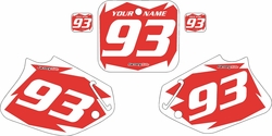 1992-1994 Honda CR250 Pre-Printed Backgrounds Red - White Shock Series by FactoryRide 1992-1994 Honda CR250 Pre-Printed Backgrounds Red - White Shock Series by FactoryRide