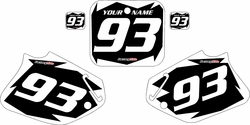 1992-1994 Honda CR250 Custom Black Pre-Printed Background - White Shock Series by Factory Ride 1992-1994 Honda CR250 Custom Black Pre-Printed Background - White Shock Series by Factory Ride