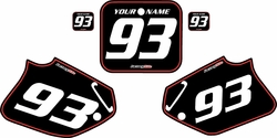 1992-1994 Honda CR250 Pre-Printed Backgrounds Black - Red Pinstripe by FactoryRide 1992-1994 Honda CR250 Pre-Printed Backgrounds Black - Red Pinstripe by FactoryRide