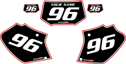 1996-2004 Honda XR400 Custom Pre-Printed Background Black - Red Pro Pinstripe by Factory Ride 1996-2004 Honda XR400 Custom Pre-Printed Background Black - Red Pro Pinstripe by Factory Ride