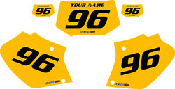 Honda XR400 1996-2004 Pre-Printed Backgrounds Yellow - Black Numbers by FactoryRide Honda XR400 1996-2004 Pre-Printed Backgrounds Yellow - Black Numbers by FactoryRide