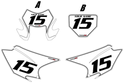 2015-2022 Honda CRF150 F White Pre-Printed Background - Black Pinstripe by FactoryRide 2015-2022 Honda CRF150 F White Pre-Printed Background - Black Pinstripe by FactoryRide