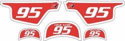 Yamaha PW50 Custom Pre-Printed Red Background - White Bold Pinstripe by Factory Ride Yamaha PW50 Custom Pre-Printed Red Background - White Bold Pinstripe by Factory Ride