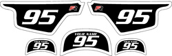 Yamaha PW 50 Black Pre-Printed Backgrounds - White Bold Pinstripe by FactoryRide Yamaha PW 50 Black Pre-Printed Backgrounds - White Bold Pinstripe by FactoryRide