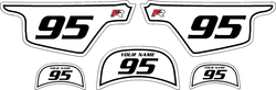 Yamaha PW 50 White Pre-Printed Backgrounds - Black Pinstripe by FactoryRide Yamaha PW 50 White Pre-Printed Backgrounds - Black Pinstripe by FactoryRide