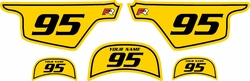 Yamaha PW50 Custom Pre-Printed Yellow Background - Black Pinstripe by Factory Ride Yamaha PW50 Custom Pre-Printed Yellow Background - Black Pinstripe by Factory Ride