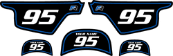 Yamaha PW50 Pre-Printed Backgrounds Black - Blue Pinstripe by FactoryRide Yamaha PW50 Pre-Printed Backgrounds Black - Blue Pinstripe by FactoryRide