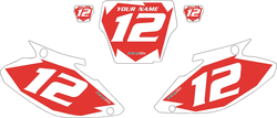 2004-2007 Honda CR250 Pre-Printed Backgrounds Red - White Shock Series by FactoryRide 2004-2007 Honda CR250 Pre-Printed Backgrounds Red - White Shock Series by FactoryRide