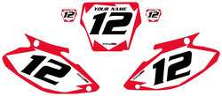 2004-2007 Honda CR250 White Pre-Printed Background - Red Shock Series by FactoryRide 2004-2007 Honda CR250 White Pre-Printed Background - Red Shock Series by FactoryRide