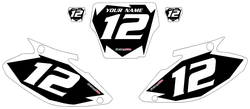 2004-2007 Honda CR250 Black Pre-Printed Background - White Shock Series by FactoryRide 2004-2007 Honda CR250 Black Pre-Printed Background - White Shock Series by FactoryRide