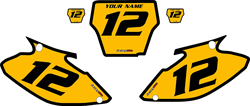 2004-2007 Honda CR250 Pre-Printed Backgrounds Yellow - Black Bold Pinstripe by FactoryRide 2004-2007 Honda CR250 Pre-Printed Backgrounds Yellow - Black Bold Pinstripe by FactoryRide