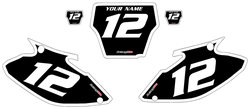 2004-2007 Honda CR250 Black Pre-Printed Background - White Bold Pinstripe by FactoryRide 2004-2007 Honda CR250 Black Pre-Printed Background - White Bold Pinstripe by FactoryRide