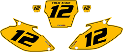 2004-2007 Honda CR250 Pre-Printed Backgrounds Yellow - Black Pinstripe by FactoryRide 2004-2007 Honda CR250 Pre-Printed Backgrounds Yellow - Black Pinstripe by FactoryRide