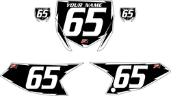 2018-2023 Yamaha YZ65 Black Pre-Printed Backgrounds - White Shock by FactoryRide 2018-2023 Yamaha YZ65 Black Pre-Printed Backgrounds - White Shock by FactoryRide