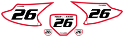 2003-2007 Honda CRF150F Pre-Printed Backgrounds White - Red Bold Pinstripe by FactoryRide 2003-2007 Honda CRF150F Pre-Printed Backgrounds White - Red Bold Pinstripe by FactoryRide
