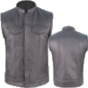Men's Leather SOA style Vest with weapon pocket and single panel back - Sizes 38 to 62 Men's Leather SOA style Vest with weapon pocket and single panel back - Sizes 38 to 62