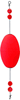 Comal Tackle Rattle Float - Oval - Red - pk2x12 Comal Tackle Rattle Float - Oval - Red - pk2x12